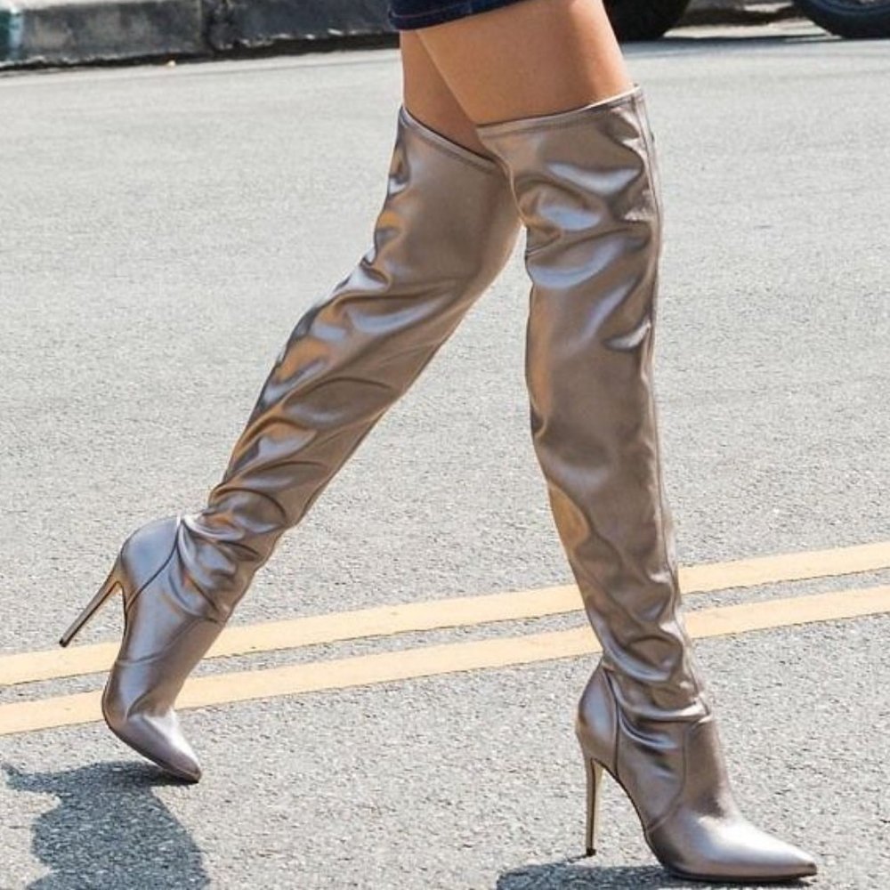 SHOE DAZZLE Neysa Heeled Over the Knee Boot Sz. 9